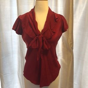 Silk Ruffle Blouse